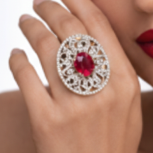Royal Radiance Ruby Halo Ring