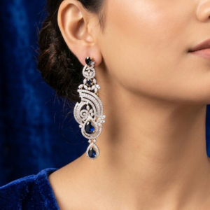 Midnight Blue Chandelier Earrings