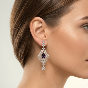 Sapphire and Diamond Chandelier Earrings