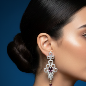 Amethyst Purple Chandelier Earrings
