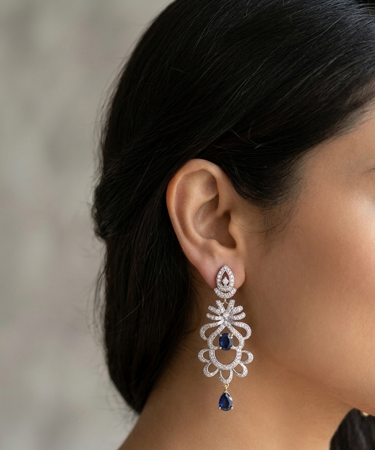 Black Onyx Chandelier Earrings